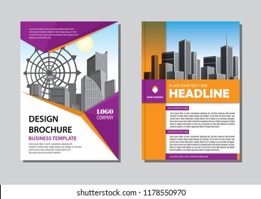 Brochure template layout, cover design annual report, magazine, flyer or booklet in A4 with blue geometric shapes on polygonal background