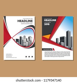 Brochure template layout, cover design annual report, magazine, flyer or booklet in A4 with blue geometric shapes on polygonal background