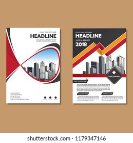 Brochure template layout, cover design annual report, magazine, flyer or booklet in A4 with blue geometric shapes on polygonal background