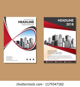 Brochure template layout, cover design annual report, magazine, flyer or booklet in A4 with blue geometric shapes on polygonal background