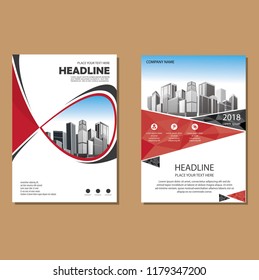 Brochure template layout, cover design annual report, magazine, flyer or booklet in A4 with blue geometric shapes on polygonal background
