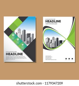 Brochure template layout, cover design annual report, magazine, flyer or booklet in A4 with blue geometric shapes on polygonal background