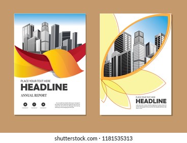Brochure template layout, cover design annual report, magazine, flyer or booklet in A4 with blue geometric shapes on polygonal background