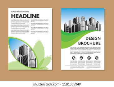 Brochure template layout, cover design annual report, magazine, flyer or booklet in A4 with blue geometric shapes on polygonal background