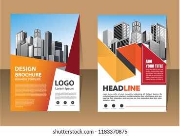 Brochure template layout, cover design annual report, magazine, flyer or booklet in A4 with blue geometric shapes on polygonal background