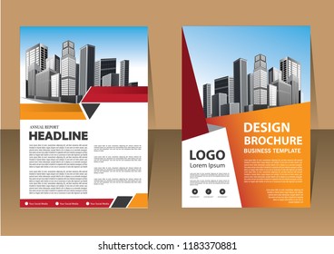 Brochure template layout, cover design annual report, magazine, flyer or booklet in A4 with blue geometric shapes on polygonal background