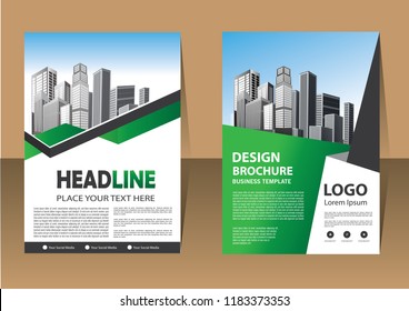 Brochure template layout, cover design annual report, magazine, flyer or booklet in A4 with blue geometric shapes on polygonal background