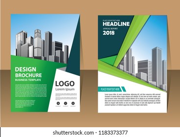 Brochure template layout, cover design annual report, magazine, flyer or booklet in A4 with blue geometric shapes on polygonal background