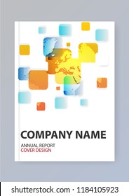 Brochure template layout, cover design annual report, magazine, flyer, leaflet in A4 with blue and business.Vector element illustration.