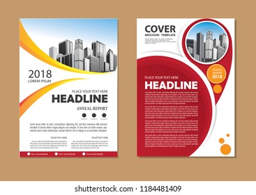 Brochure template layout, cover design annual report, magazine, flyer or booklet in A4 with blue geometric shapes on polygonal background