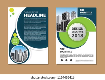 Brochure template layout, cover design annual report, magazine, flyer or booklet in A4 with blue geometric shapes on polygonal background