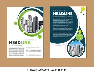Brochure template layout, cover design annual report, magazine, flyer or booklet in A4 with blue geometric shapes on polygonal background
