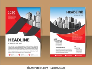 Brochure template layout, cover design annual report, magazine, flyer or booklet in A4 with blue geometric shapes on polygonal background
