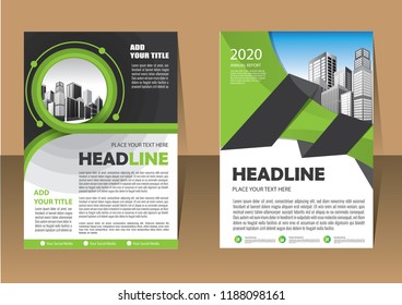 Brochure template layout, cover design annual report, magazine, flyer or booklet in A4 with blue geometric shapes on polygonal background