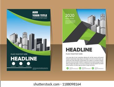 Brochure template layout, cover design annual report, magazine, flyer or booklet in A4 with blue geometric shapes on polygonal background