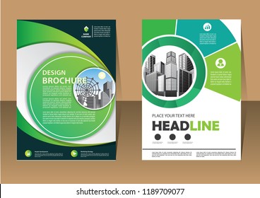 Brochure template layout, cover design annual report, magazine, flyer or booklet in A4 with blue geometric shapes on polygonal background