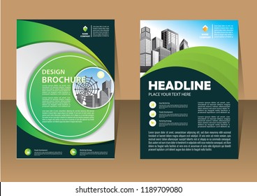 Brochure template layout, cover design annual report, magazine, flyer or booklet in A4 with blue geometric shapes on polygonal background