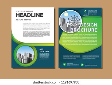 Brochure template layout, cover design annual report, magazine, flyer or booklet in A4 with blue geometric shapes on polygonal background