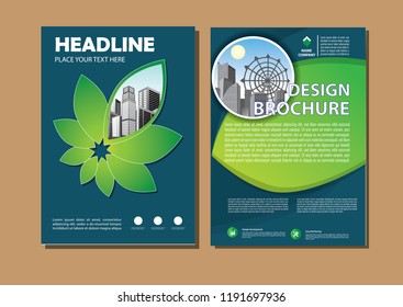 Brochure template layout, cover design annual report, magazine, flyer or booklet in A4 with blue geometric shapes on polygonal background