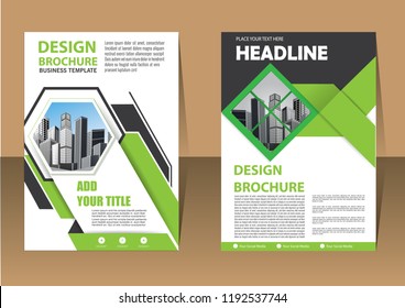 Brochure template layout, cover design annual report, magazine, flyer or booklet in A4 with blue geometric shapes on polygonal background