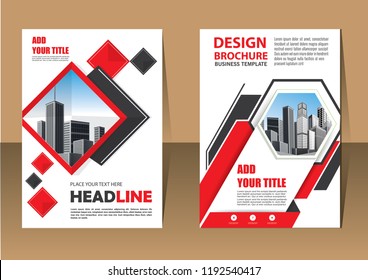 Brochure template layout, cover design annual report, magazine, flyer or booklet in A4 with blue geometric shapes on polygonal background