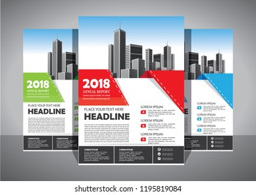 Brochure template layout, cover design annual report, magazine, flyer or booklet in A4 with blue geometric shapes on polygonal background