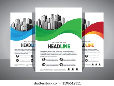 Brochure template layout, cover design annual report, magazine, flyer or booklet in A4 with blue geometric shapes on polygonal background