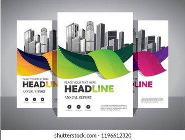 Brochure template layout, cover design annual report, magazine, flyer or booklet in A4 with blue geometric shapes on polygonal background