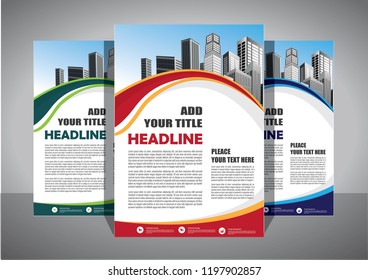 Brochure template layout, cover design annual report, magazine, flyer or booklet in A4 with blue geometric shapes on polygonal background