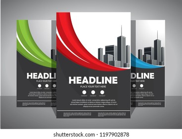 Brochure template layout, cover design annual report, magazine, flyer or booklet in A4 with blue geometric shapes on polygonal background