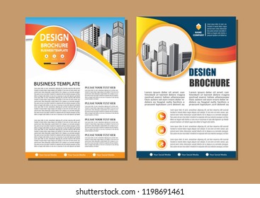 Brochure template layout, cover design annual report, magazine, flyer or booklet in A4 with blue geometric shapes on polygonal background