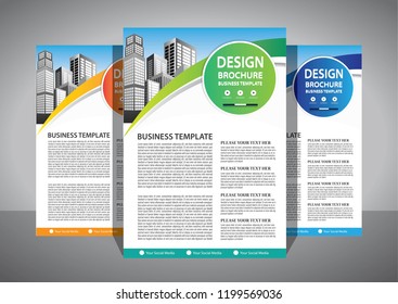 
Brochure template layout, cover design annual report, magazine, flyer or booklet in A4 with blue geometric shapes on polygonal background