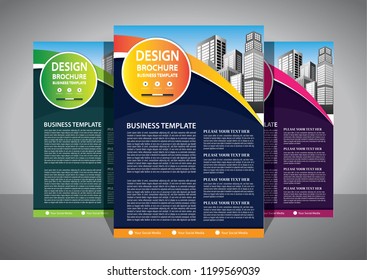 
Brochure template layout, cover design annual report, magazine, flyer or booklet in A4 with blue geometric shapes on polygonal background