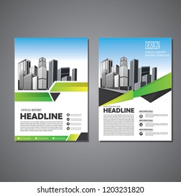 Brochure template layout, cover design annual report, magazine, flyer or booklet in A4 with blue geometric shapes on polygonal background