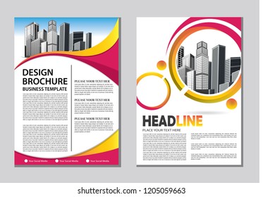 Brochure template layout, cover design annual report, magazine, flyer or booklet in A4 with blue geometric shapes on polygonal background
