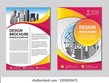 Brochure template layout, cover design annual report, magazine, flyer or booklet in A4 with blue geometric shapes on polygonal background
