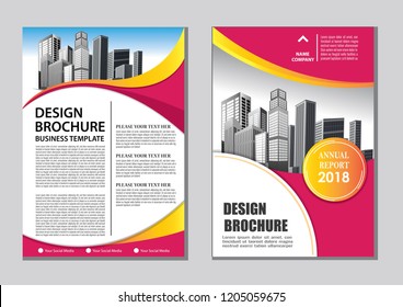 Gestaltung der Broschüren, Bericht über die Gestaltung der Cover-Design-Inhalte, Zeitschrift, Flyer oder Broschüre in A4 mit blauen geometrischen Formen auf mehrfarbigem Hintergrund