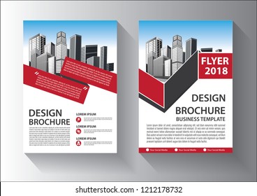 Brochure template layout, cover design annual report, magazine, flyer or booklet in A4 with blue geometric shapes on polygonal background