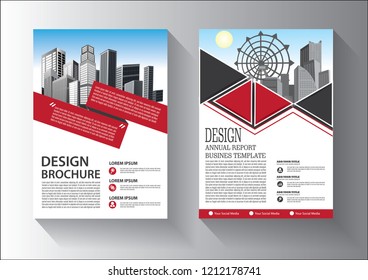 Brochure template layout, cover design annual report, magazine, flyer or booklet in A4 with blue geometric shapes on polygonal background