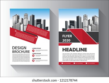 Brochure template layout, cover design annual report, magazine, flyer or booklet in A4 with blue geometric shapes on polygonal background