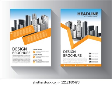 Brochure template layout, cover design annual report, magazine, flyer or booklet in A4 with blue geometric shapes on polygonal background
