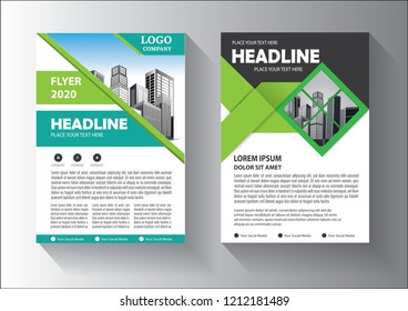 Brochure template layout, cover design annual report, magazine, flyer or booklet in A4 with blue geometric shapes on polygonal background