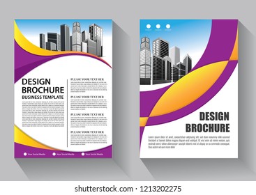 Brochure template layout, cover design annual report, magazine, flyer or booklet in A4 with blue geometric shapes on polygonal background