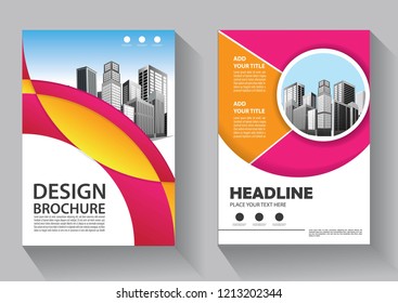 Brochure template layout, cover design annual report, magazine, flyer or booklet in A4 with blue geometric shapes on polygonal background