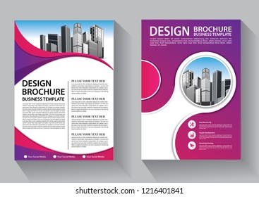 Brochure template layout, cover design annual report, magazine, flyer or booklet in A4 with blue geometric shapes on polygonal background