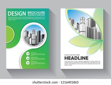 Brochure template layout, cover design annual report, magazine, flyer or booklet in A4 with blue geometric shapes on polygonal background
