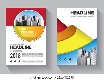 Brochure template layout, cover design annual report, magazine, flyer or booklet in A4 with blue geometric shapes on polygonal background