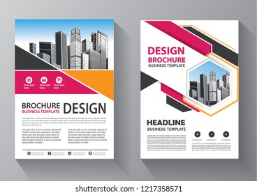 Brochure Design Template Vectorflyers Report Business Stock Vector ...