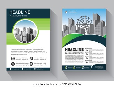 Brochure template layout, cover design annual report, magazine, flyer or booklet in A4 with blue geometric shapes on polygonal background