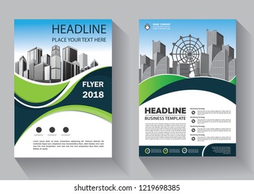 Brochure template layout, cover design annual report, magazine, flyer or booklet in A4 with blue geometric shapes on polygonal background